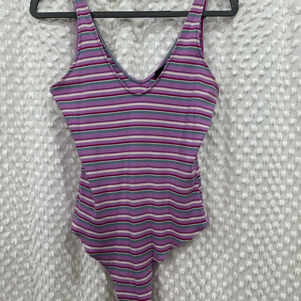 Striped Purple Bodysuit
